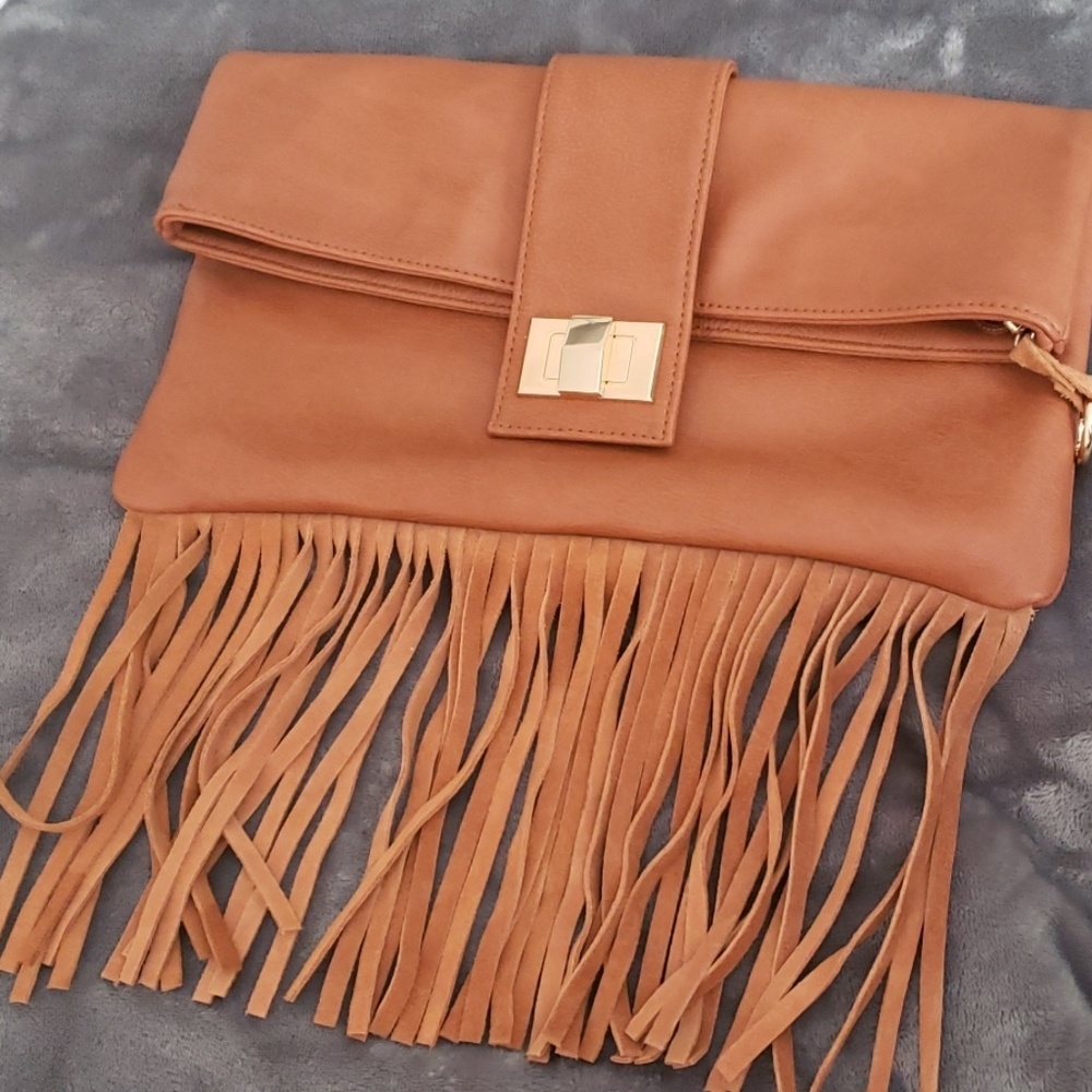 Fold over clutch bag